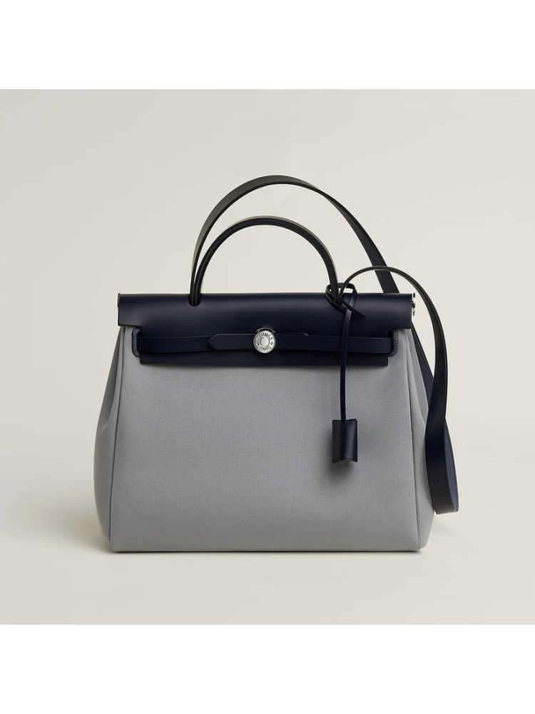 HERBAG 31 Gris Pantin/Blue Indigo PHW