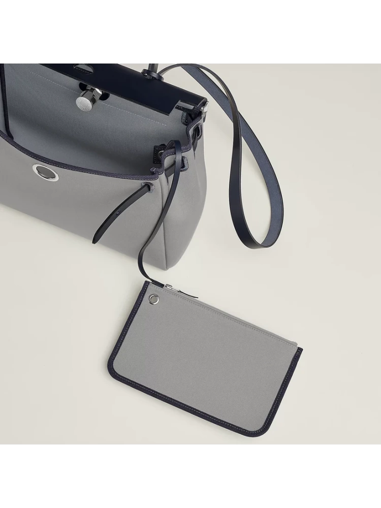 HERBAG 31 Gris Pantin/Blue Indigo PHW