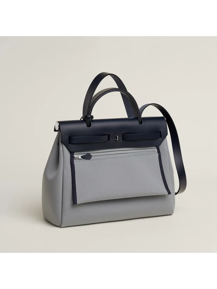 HERBAG 31 Gris Pantin/Blue Indigo PHW