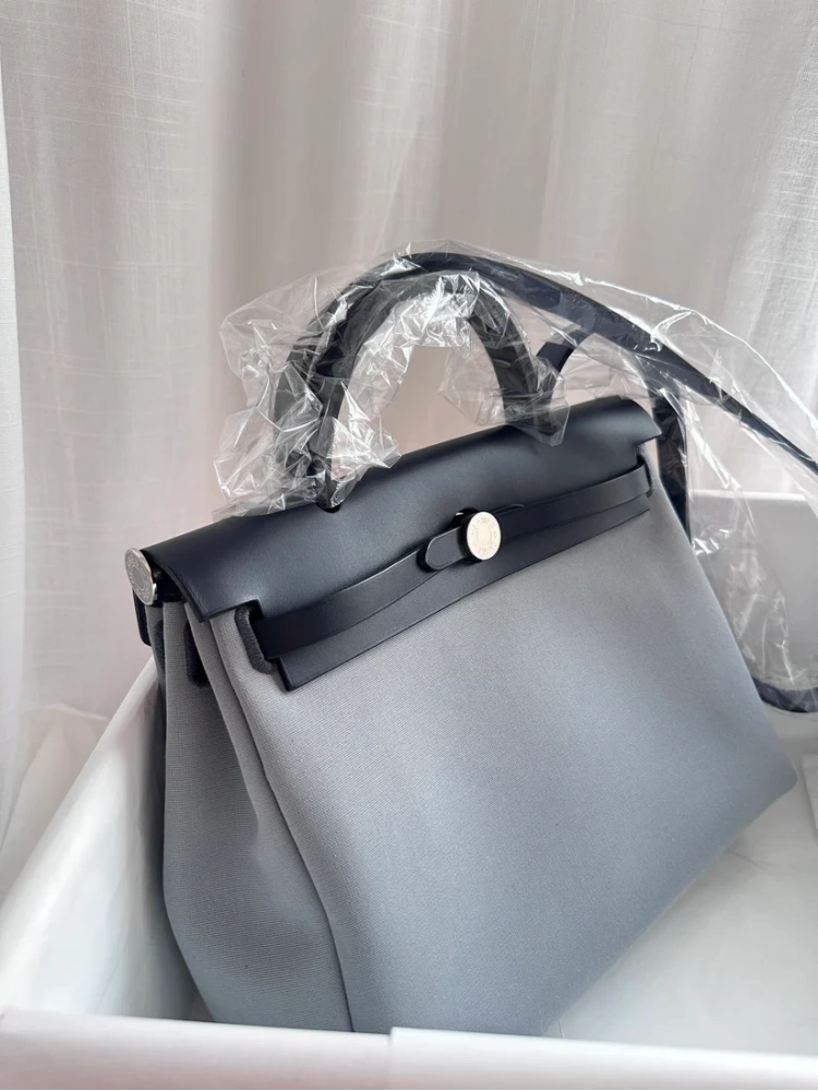 HERBAG 31 Gris Pantin/Blue Indigo PHW